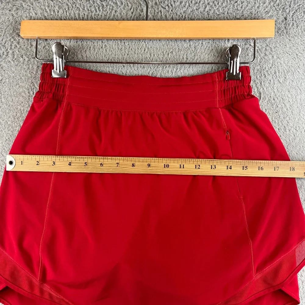 Lululemon Pace Rival Skirt Red Athletic Tennis Running Skort Women Size 8